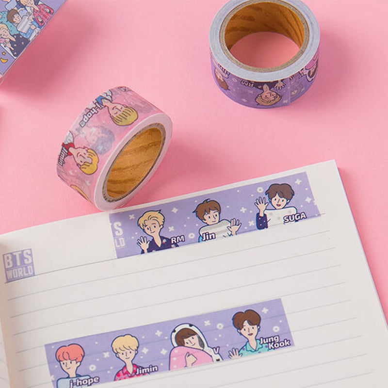 BTS 防弾少年団 マステ マスキングテープ 　３０個　セット　③ BT21 マスキング テープ II [韓国文具][文房具][かわいい][防弾