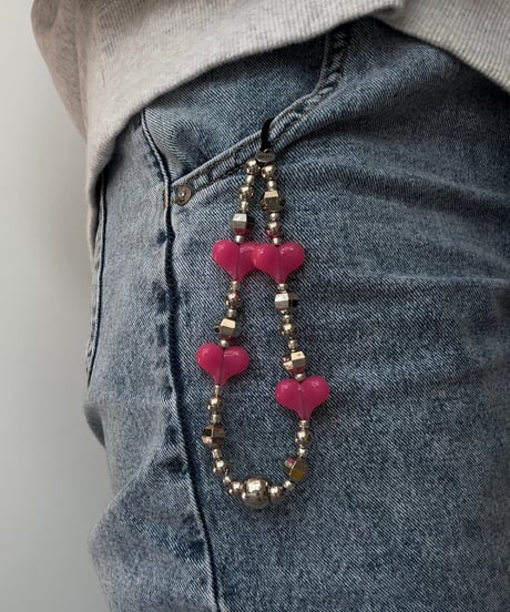 fluffy silver series / phone strap