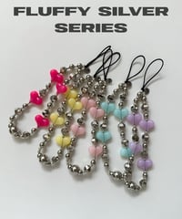 fluffy silver series / phone strap