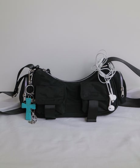 turquoise cross / key charm