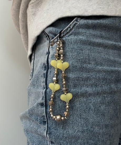fluffy silver series / phone strap