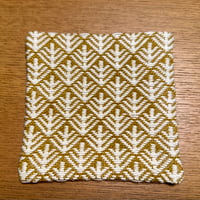 こぎん刺しコースター「マスタード」