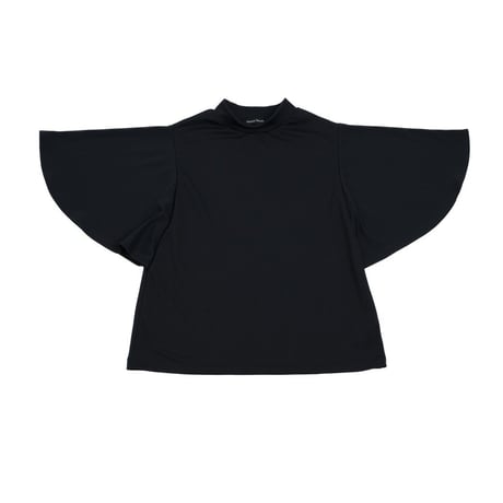 Maison Neude【pinmesh frill sleeve mockneck】
