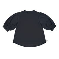 Maison Neude【 pinmesh balloon-sleeve mockneck 】