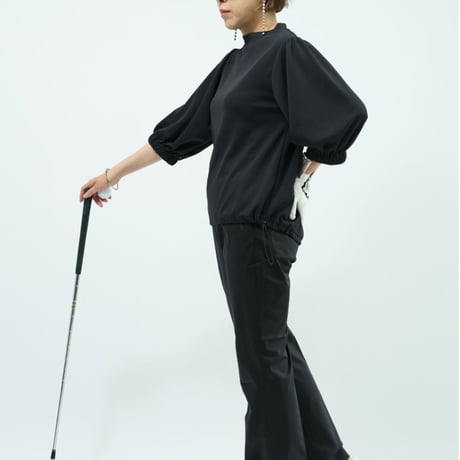 Maison Neude【 pinmesh balloon-sleeve mockneck 】
