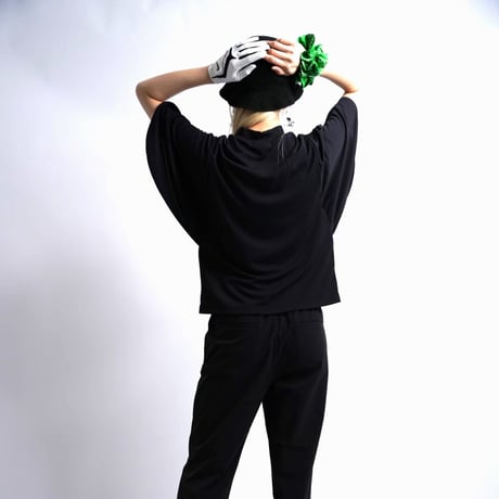 Maison Neude【pinmesh frill sleeve mockneck】