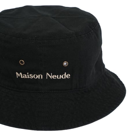 Maison Neude【 bucket hat-black 】