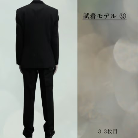 M67｜TAKEO KIKUCHI 2Bブラックシャドーストライプスーツ(2) 定価77,000円 タケオキクチ