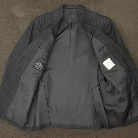 XL191｜UNITED ARROWS 2Bダークグレーストライプスーツ(50) 定価84,700円 ユナイテッドアローズ