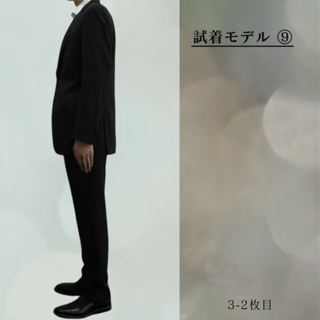 M89｜Paul Smith×Zegna 2Bブラックストライプスーツ(M) 定価99,000円 ポールスミス