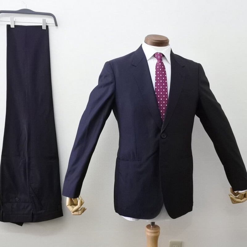 30｜Paul Smith 2Bネイビーストライプスーツ(L) 定価88,000円