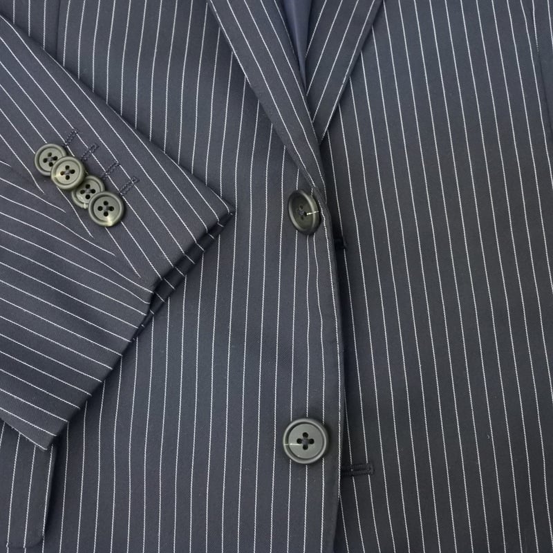 L162｜Paul Smith 2Bダークネイビーストライプスーツ(L2) 定価99,000円