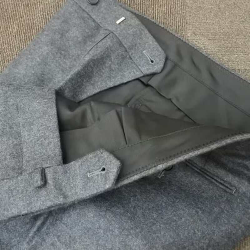 M232｜TOMORROWLAND 2Bダークグレーフランネルスーツ(46) 定価97,200