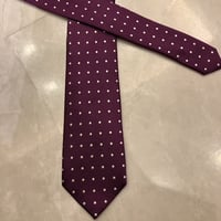 N42｜PERSON'S  パープルドットタイ