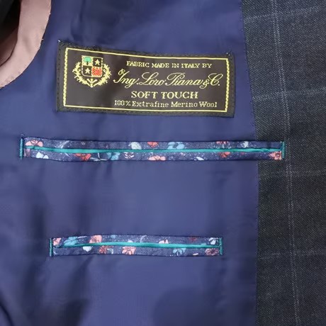 M85｜Paul Smith SOHO×ロロピアーナ 2Bダークグレーウインドウペンスーツ(M) 定価153,000円 ポールスミス