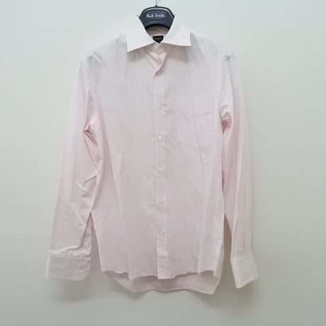 シャツM9｜Paul Smith  薄ピンクシャドーストライプシャツ(M)