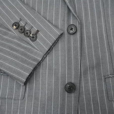 L135｜BLACKLABEL CRESTBRIDGE 2Bグレーストライプスーツ(40R) 定価110,000円 ブラックレーベルクレストブリッジ