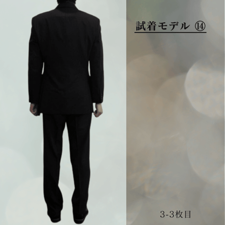 M222｜D'URBAN 3Bブラックストライプスーツ(Y5) ダーバン
