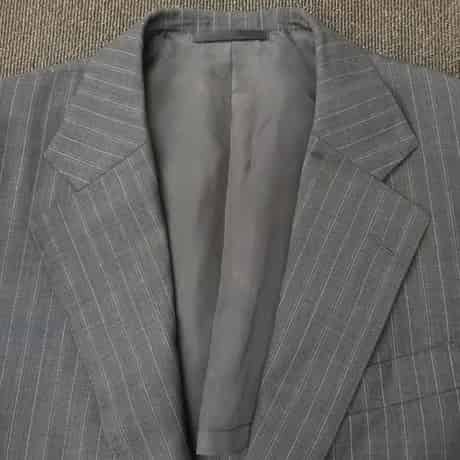 S45｜BURBERRY LONDON 2Bグレーストライプスーツ(A4) 定価13万 バーバリー