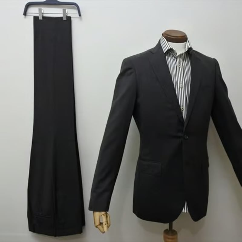 209｜BEAMS HEART 2Bブラウングレードット柄スーツ(44) ビームス