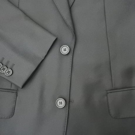 L141｜Paul Smith SOHO✕ロロピアーナ ２ボタン艶ブラックスーツ(L) 定価145,000円 ポールスミス