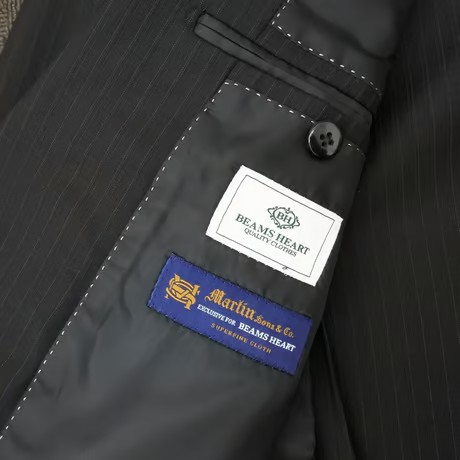 【未使用】BEAMS HEART テックカラミ セットアップスーツ Lサイズ BEAMS HEART High BEAMS HEART Navy Solid 3-piece Suit 24FW (S