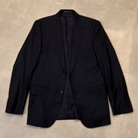 L138｜Paul Smith SOHO×ロロピアーナ 2B艶ネイビーストライプスーツ(L) 定価126,000円 ポールスミス