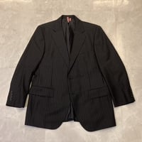 S55｜D'URBAN( ダーバン) 2Bブラックストライプスーツ(AB4)定価96,000円