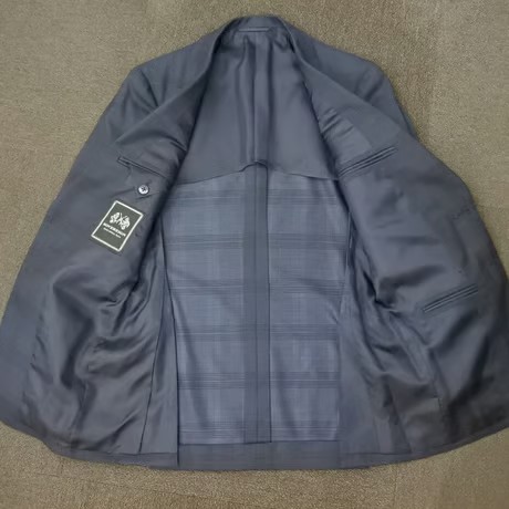 S14｜UNITED ARROWS SOVEREIGN 2Bネイビーグレーチェックスーツ(44) 定価152,000円 ユナイテッドアローズ