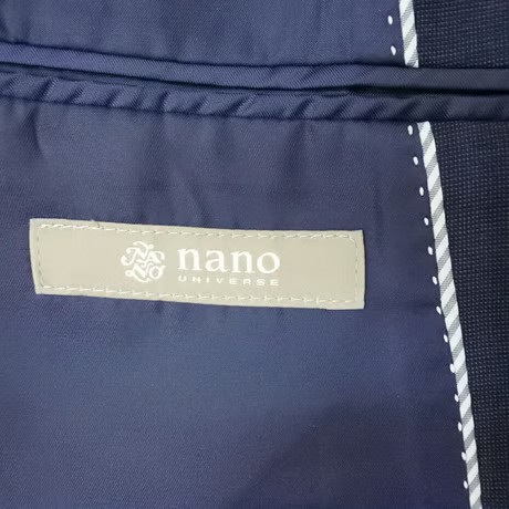 S29｜Nano universe 2Bネイビーグレースーツ(44) ナノユニバース