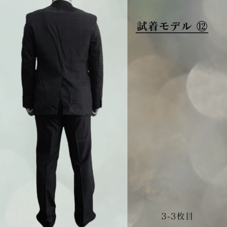 XL180｜TAKEO KIKUCHI Sculpture 2Bダークグレーウインドウペンスーツ(3) 定価99,000円 タケオキクチ