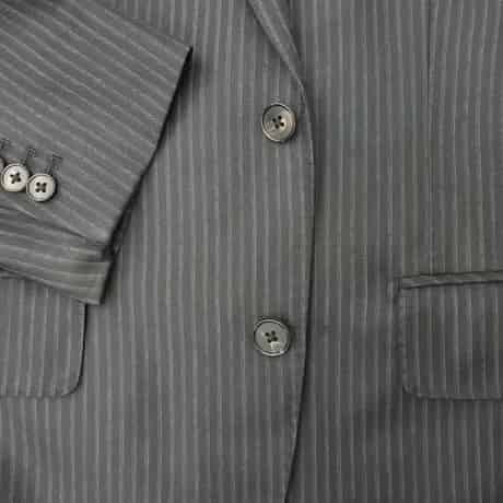 S54｜THE SUIT COMPANY 段返り２Bブラックストライプスーツ(165cm-4Drop)スーツセレクト