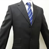 M104｜BURBERRY BLACK LABEL 3Bブラックピンストライプスーツ(38R) 定価84,500円 バーバリーブラックレーベル