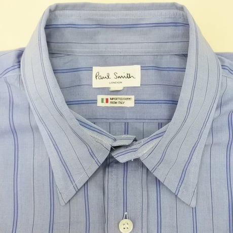 シャツM16｜Paul Smith  ブルーストライプシャツ(M)