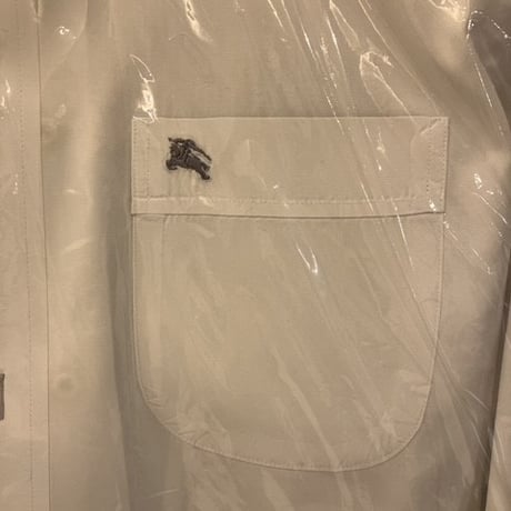 シャツM6｜BURBERRY BLACK LABEL  ホワイト【ロゴシルバー】シャツ(39)