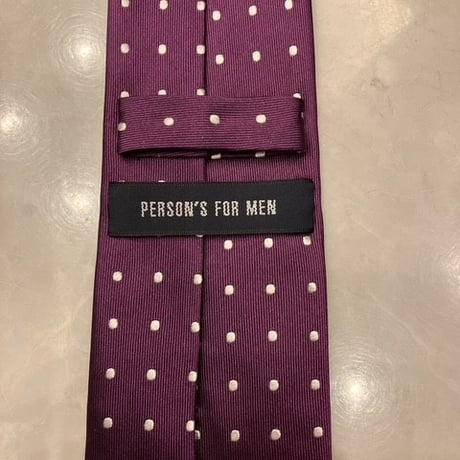 N42｜PERSON'S  パープルドットタイ