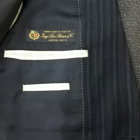 M63｜Paul Smith×ロロピアーナ 2Bブラックストライプスーツ(M) 定価99,000円 ポールスミス