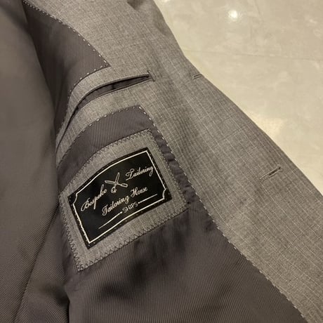 S33.5｜SHIPS×ANGELICO 段返り3Bブラウングレーストライプスーツ(44) 定価121,000円 シップス