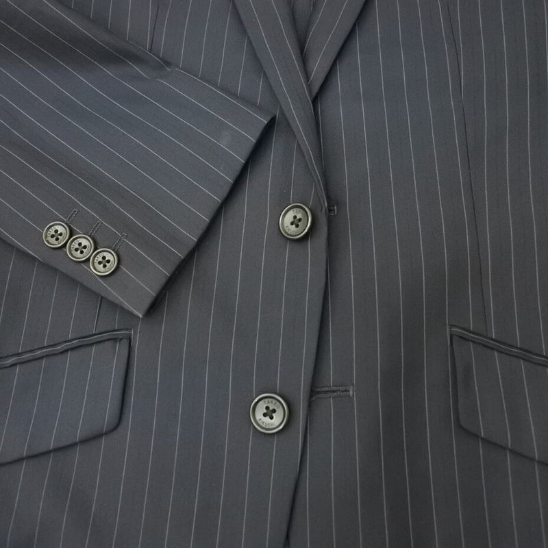 95｜TAKEO KIKUCHI 2Bダークネイビーストライプスーツ(3