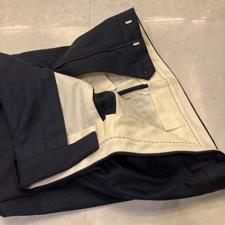 M120｜Paul Smith Collection ✕ Zegna 2Bネイビーストライプスーツ(MX) 定価132,000円 ポールスミス