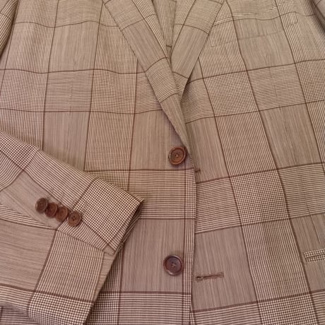 XL179｜UNITED ARROWS SOVEREIGN 段返り3Bブラウンウインドウペンスーツ(50) 定価152,000円 ユナイテッドアローズ