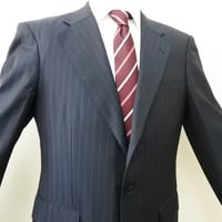 L220｜BURBERRY LONDON 段返り3Bネイビーストライプスーツ(B5) 定価300,000円 バーバリーロンドン