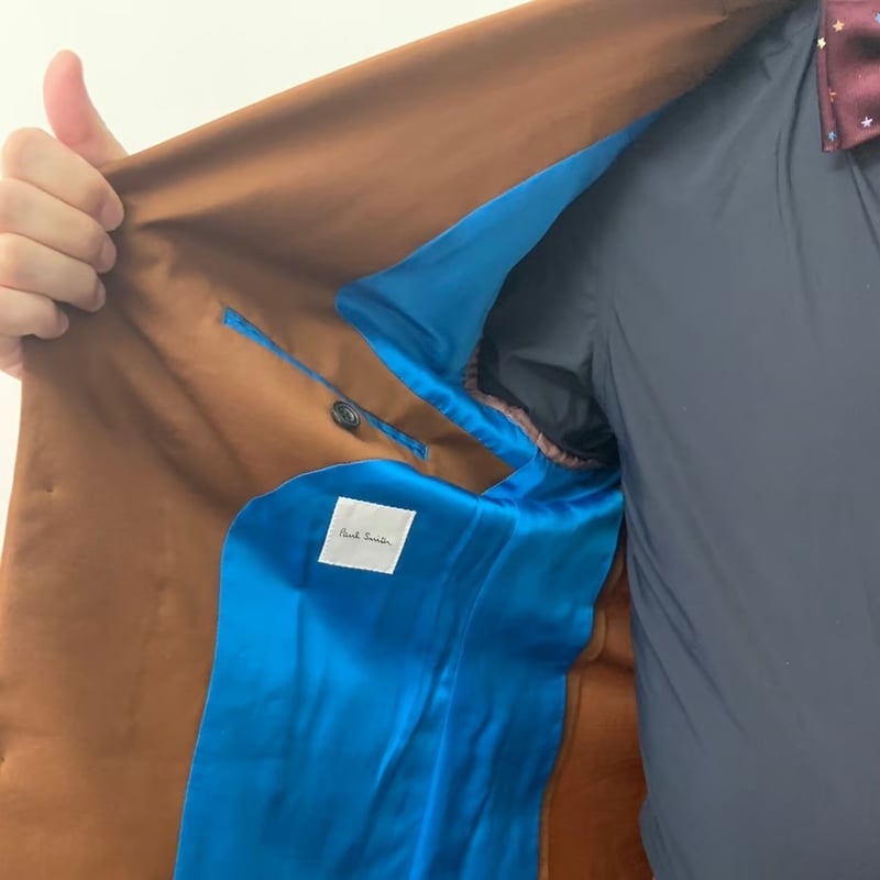 Paul Smith4ボタンセットアップスーツブラウンＬ Paul Smith メンズ ライトブルー ウール スーツ セットアップ