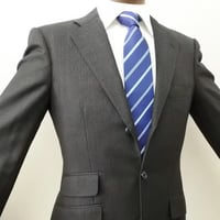 M102｜International Gallery BEAMS 段返り3Bダークグレーヘリンボーンスーツ(46) 定価95,000円 インターナショナルギャラリービームス