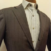 M73｜Paul Smith SOHO×Zegna 2Bネイビーストライプ3ピーススーツ(M)