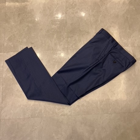 L144.5｜Paul Smith×ロロピアーナ 2Bネイビーピンストライプ３ピーススーツ(L) 定価165,000円 ポールスミス
