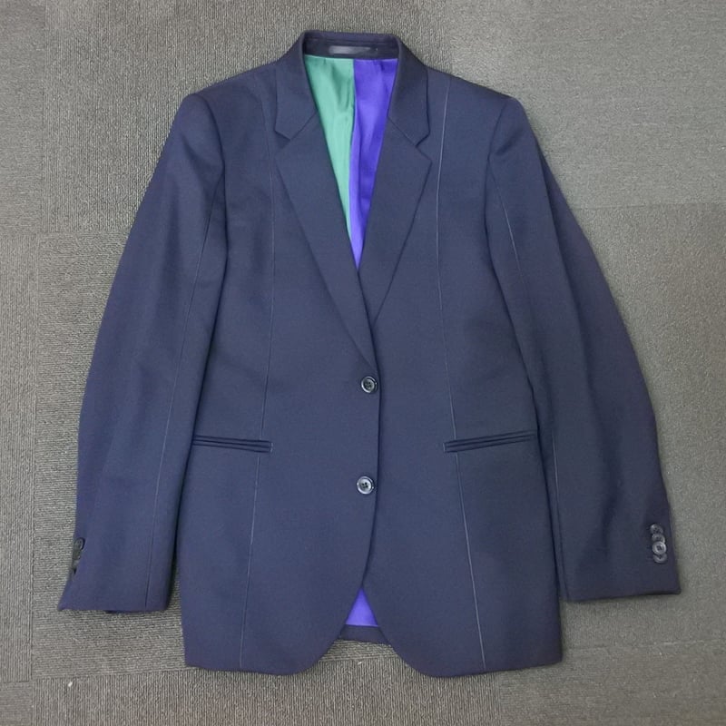 美品 XL Paul Smith チェルッティ ネイビー パープル裏地 スーツ