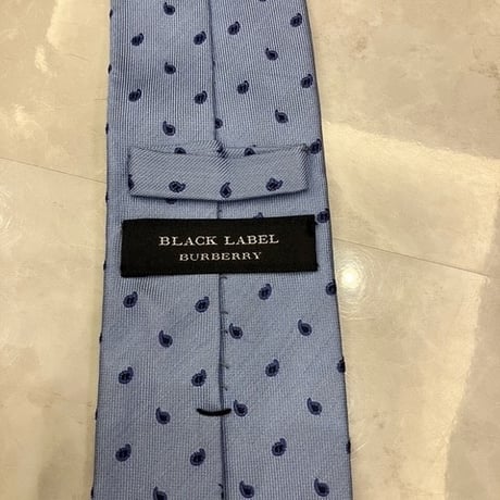 N34｜BURBERRY BLACK LABEL  水色✕ペイズリー柄タイ