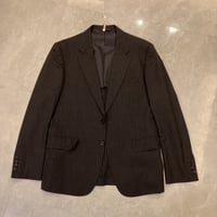 L224｜BURBERRY LONDON 2Bダークグレーピンストライプスーツ(AB5) 定価