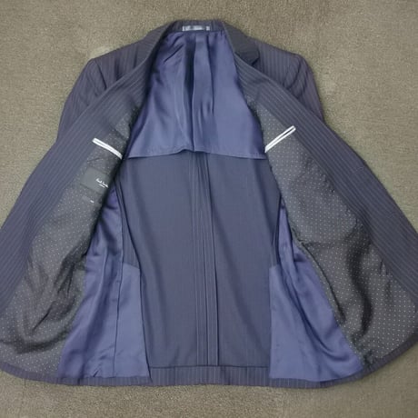 L148｜Paul Smith SOHO ２Bダークネイビーストライプスーツ(L) 定価121,000円 ポールスミス